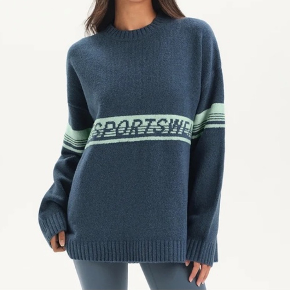 SET Active XL STUDIO KNIT CREWNECK ZUMA Nordic Freezing Point Blue Sweater